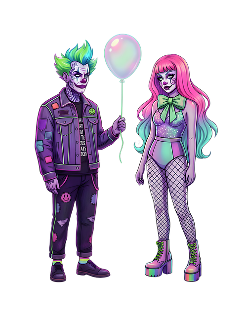 Free circus clown man illustration
