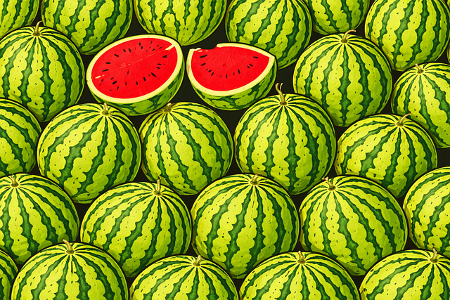 Free watermelons fruit pattern summer fruit vector