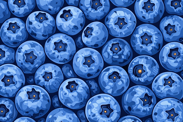 Free blueberries blueberry pattern superfood vector