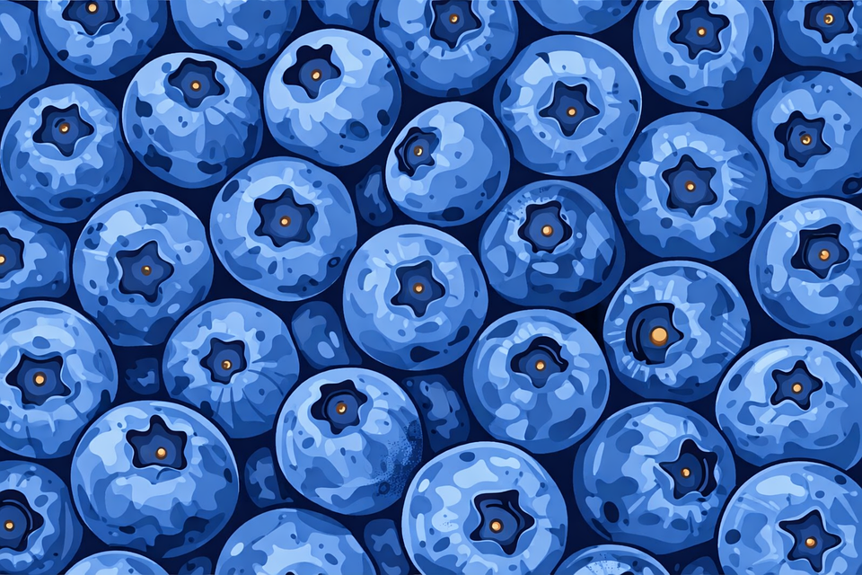 Download Blueberries, Blueberry Pattern, Superfood. Royalty-Free Vector ...