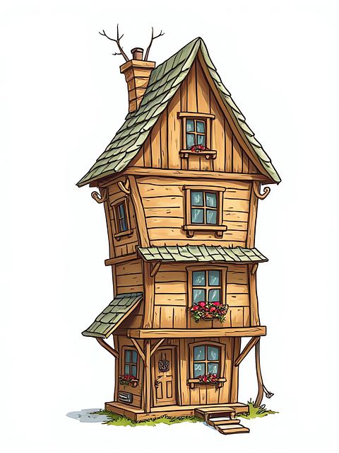 Free habitat building drink illustration