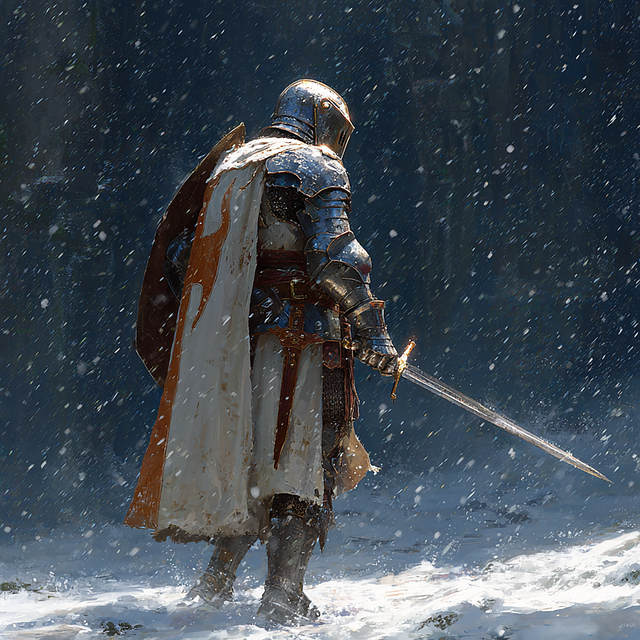 Free knight cold winter illustration