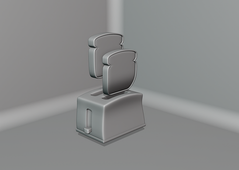Torradeira, Arte Digital, Modelagem 3D
