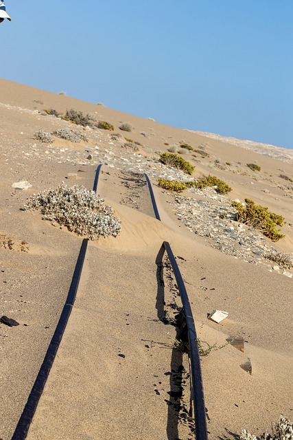 Deserto, Trilhos, Areia, Abandonado