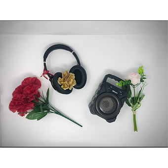 Musikk, Blomster, Hodetelefoner, Roser