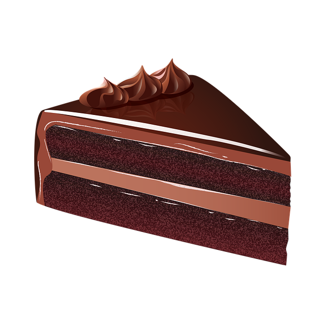 Free chocolate cake dessert cream illustration