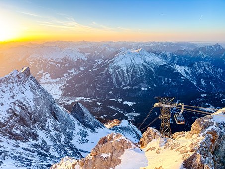 Vinter, Alperne, Sne, Natur, Bayern