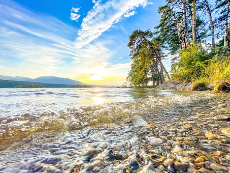 Staffelsee, Murnau, Himmel, Vand, Ø