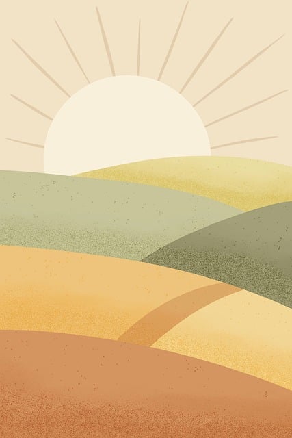 Free landscape spring nature illustration