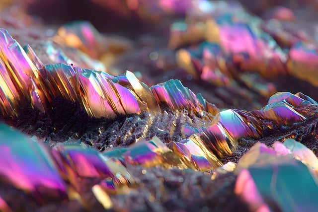 Free dunes holographic prismatic illustration