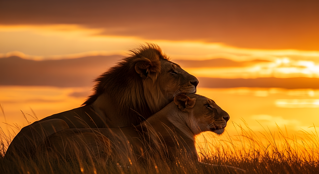 lion, nature, animal, predator, wildlife, mammal, feline, africa, ai generated