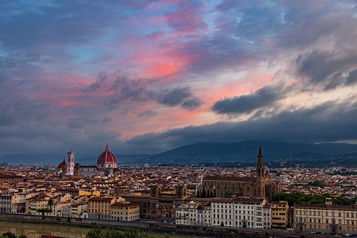 Florencia, Italia, Catedral, Atardecer
