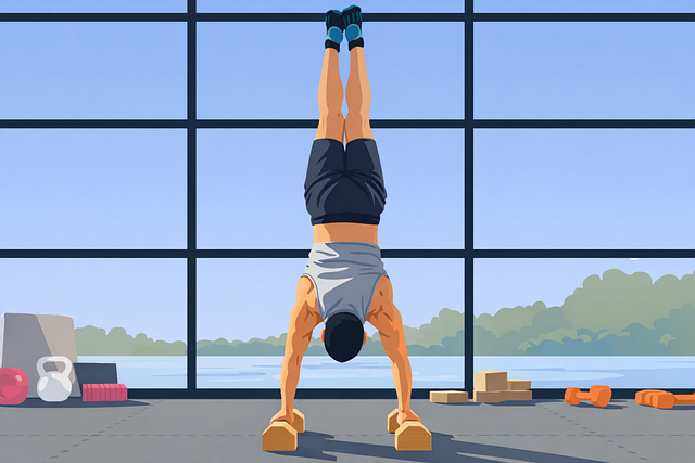 Free handstand calisthenics fitness vector