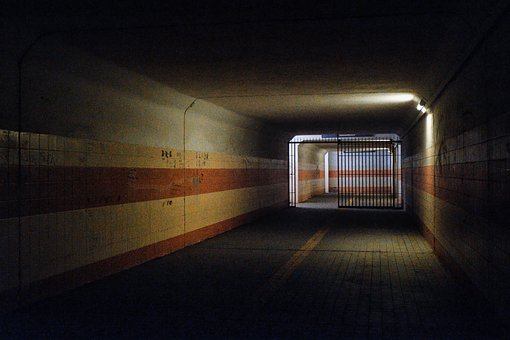 Tunnel, Licht, Netz, Gitter, Dunkel