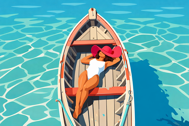 Download free HD stock image of Woman Summer Free woman summer boat vector