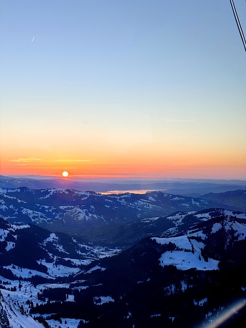 Solnedgang, Säntis, Natur, Appenzell