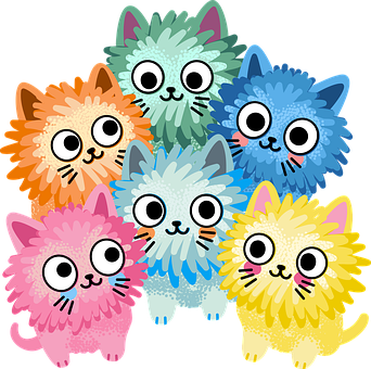 Free Cartoon Cats illustration and picture