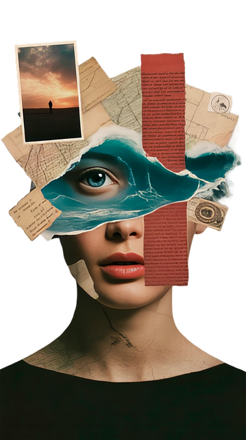 Collage, Natur, Frau, Surreal