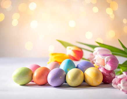 Free Easter Eggs Tulips photo and picture