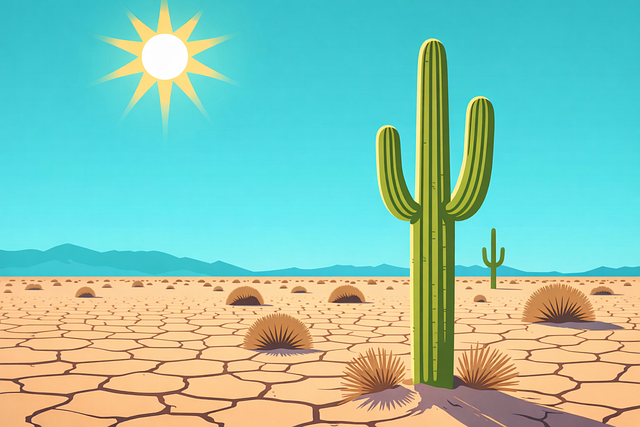Free desert cactus sun vector