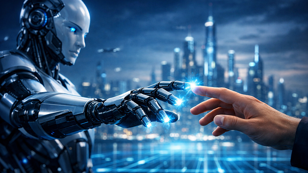 Robot, Humanoid, Rørende, Hender
