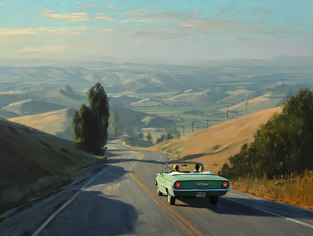 Free car convertible green illustration