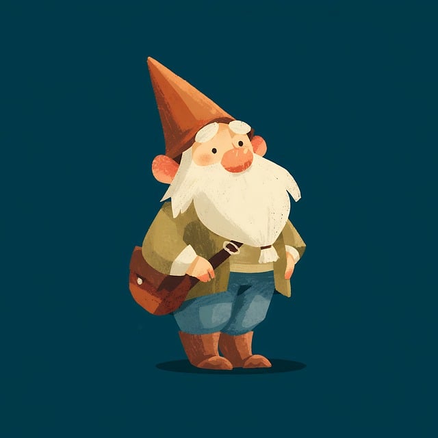 Free gnome cartoon character illustration