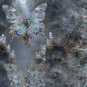 Free Butterfly Crystal illustration and picture