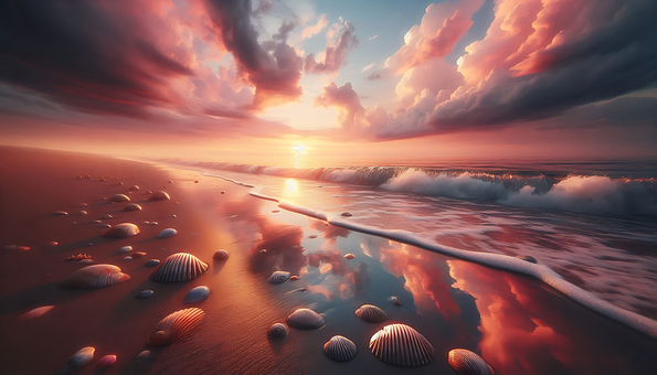 Free Setting Sun Coastal illustration and picture