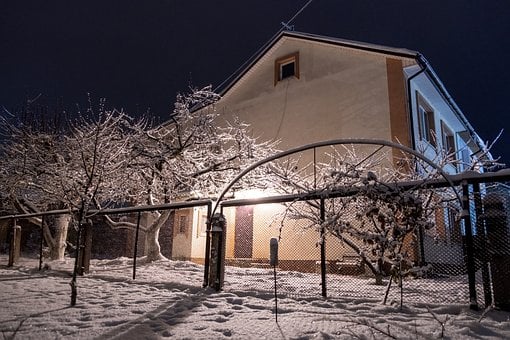 Hjem, Vinter, Lys, Natt, Bygge, Kul
