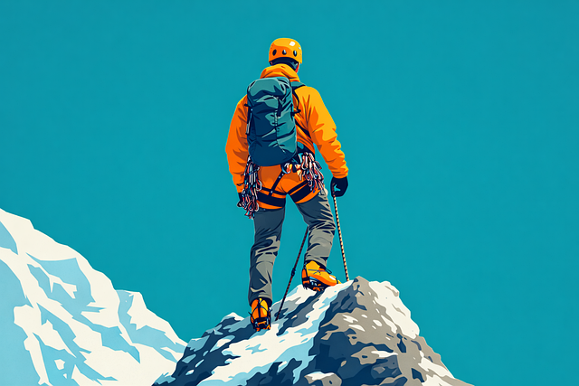 Free mountain climbing alpinist mountaineer vector