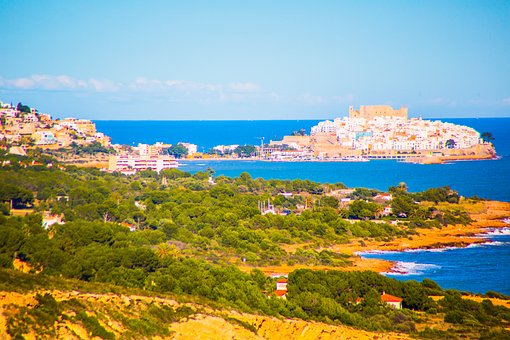 Peniscola, Spanien, By, Gade, Urban