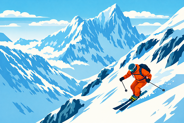 Skifahren, Skifahrer, Schnee, Berge