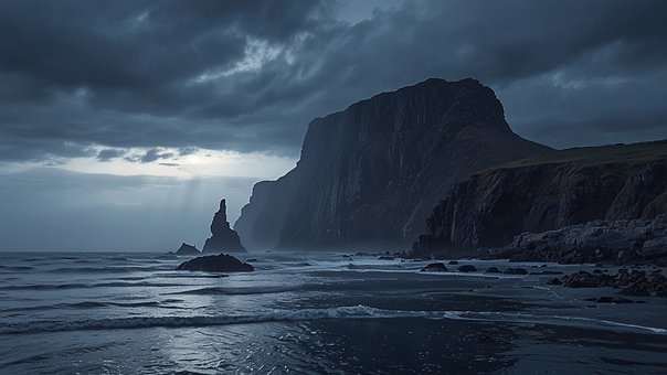 Mørk, Natur, Nat, Himmel, Lunefuld