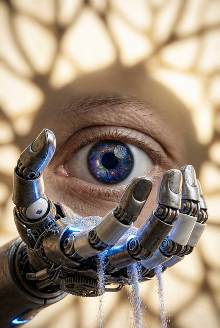 Free eye galaxy robot illustration