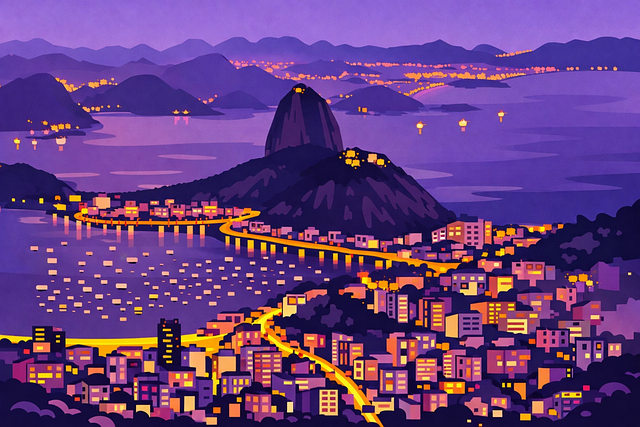Free rio de janeiro brazil cityscape vector
