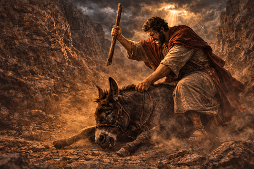 Free Balaam Prophet Talking Donkey illustration and picture