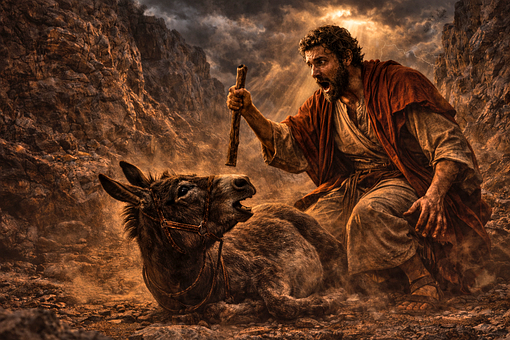Free Warning From God Donkey Wisdom illustration and picture