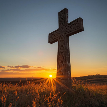 Free Cross Sunset photo and picture