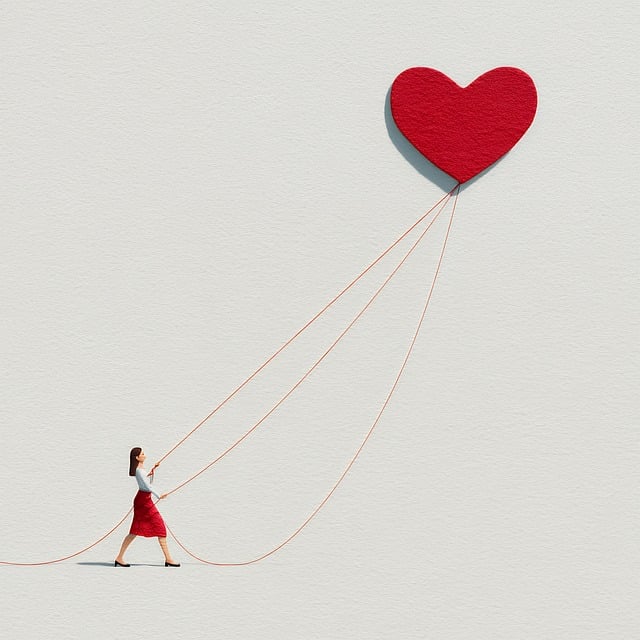 Free woman heart love illustration