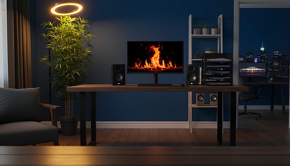Free Dark Interior Table photo and picture