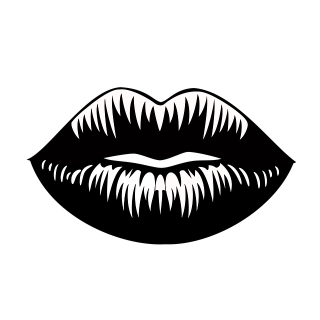 Free lips mouth fangs illustration