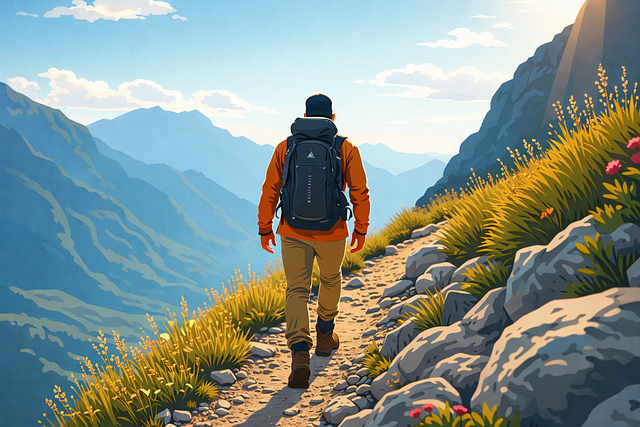 Free Hiking Hiker vector and picture