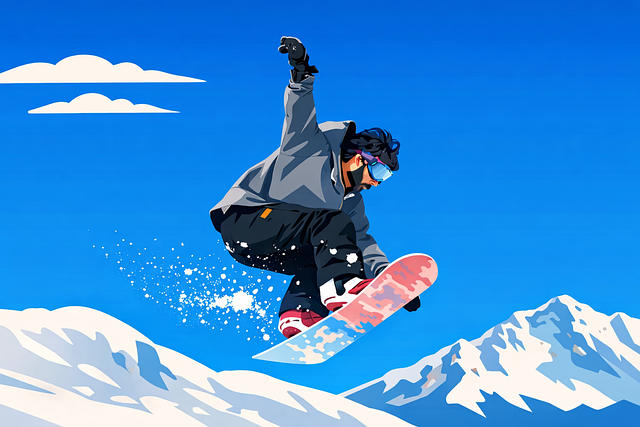 Free snowboarding snowboard winter sports illustration