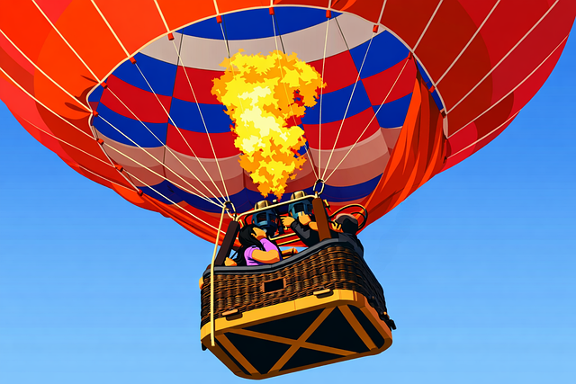 Free hot air balloon balloon ride basket view illustration