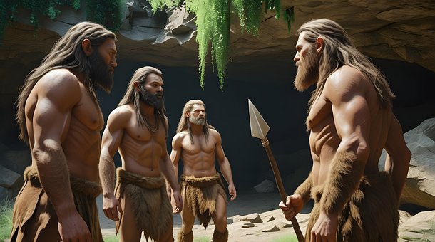 Free Primitive Cavemen illustration and picture