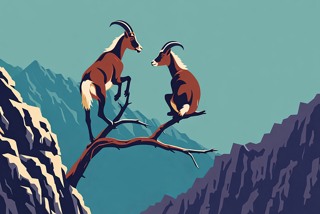 Download free HD stock image of Mountain Goats Wildlife Free mountain goats wildlife wild animals illustration