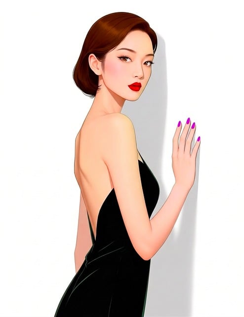 Free woman elegant white background illustration