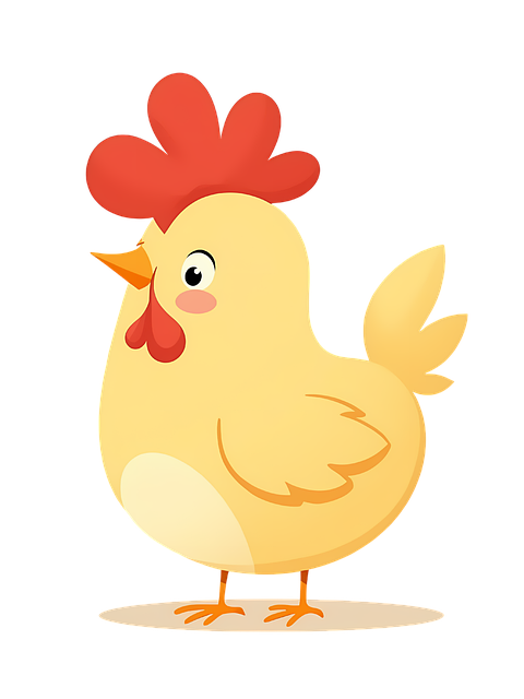 Free cartoon chicken cute chicken illustration farm animal character illustration