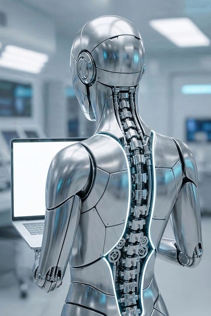 Free robot android laboratory illustration